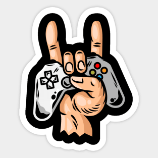 Playing Game Vector Art Sticker